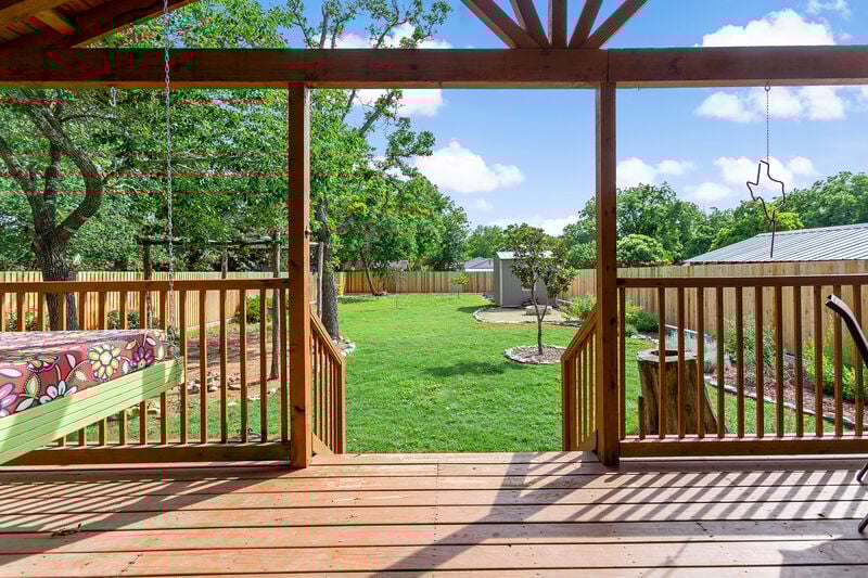 Backyard area in one of our Fredericksburg rentals