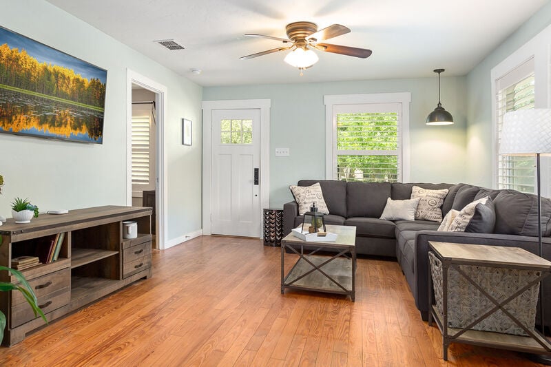 Living room in one our Fredericksburg rentals
