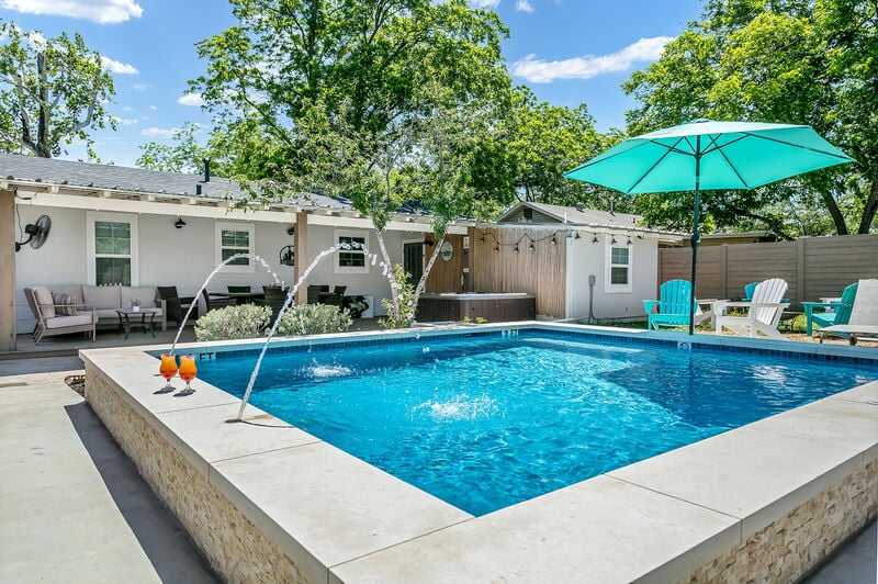 Pool view from one of our Fredericksburg rentals