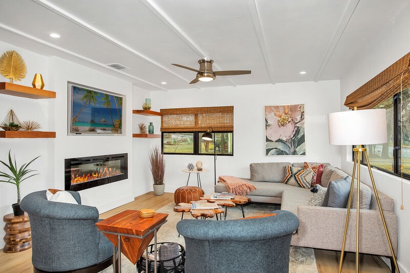 Living space in one of our Fredericksburg cabins